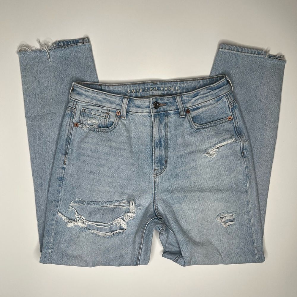 American Eagle Light Blue Distressed Women's Jeans size 4 regular
